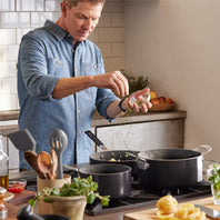 Quick-heating Bobby Flay aluminum cookware