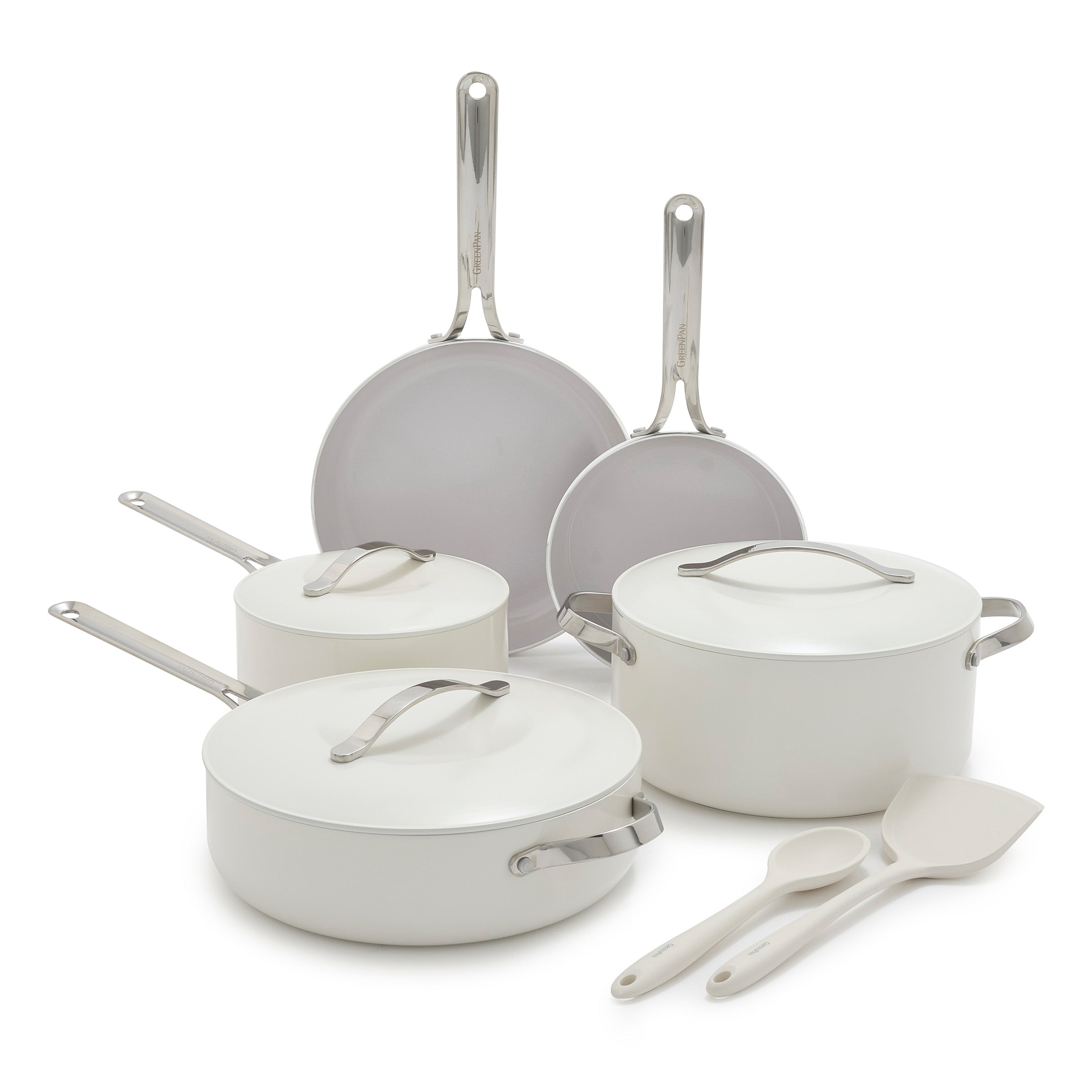 Nova Ceramic Nonstick 10-Piece Cookware Set | Cream