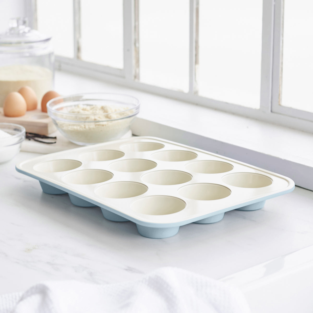 GreenLife Ceramic Nonstick Muffin Pan | Blue Haze