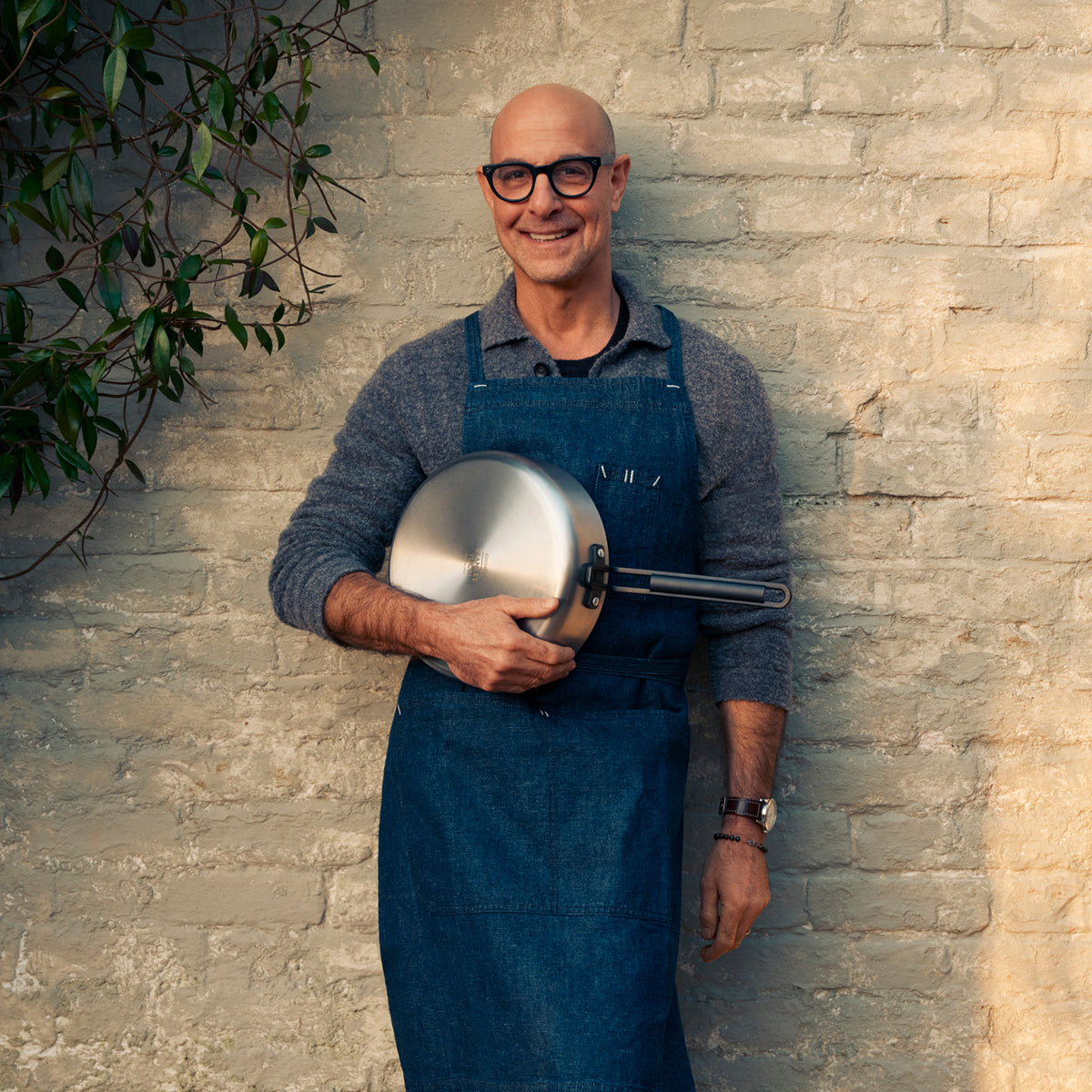 Stanley Tucci™ Stainless Steel Ceramic Nonstick 4-Piece Chef Set with The Tucci Cookbook