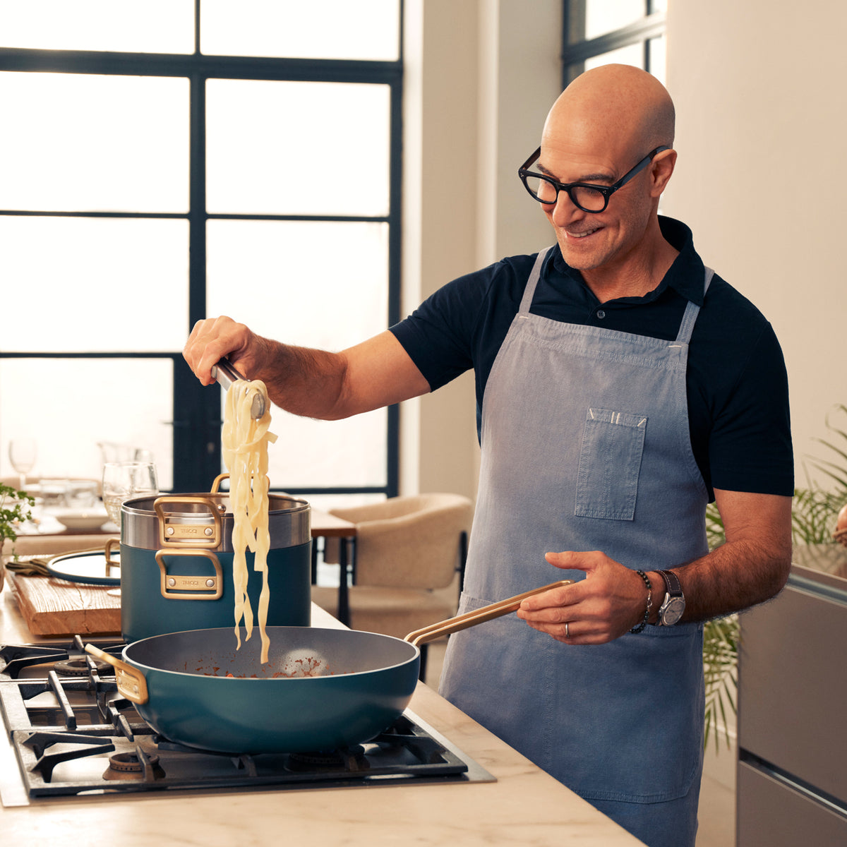 Stanley Tucci™ Ceramic Nonstick 2-Quart Saucepan with Lid | Venetian Teal