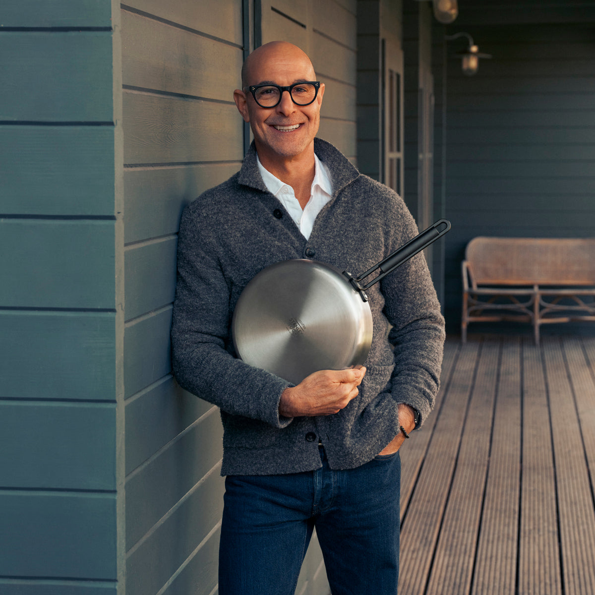 Stanley Tucci™ Stainless Steel Ceramic Nonstick 6-Piece Cookware Set with The Tucci Cookbook