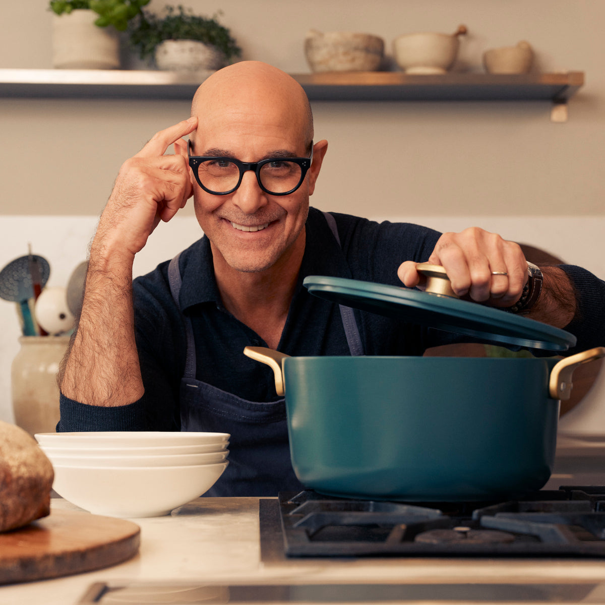 Stanley Tucci™ Ceramic Nonstick 6.5-Quart Dutch Oven | Venetian Teal