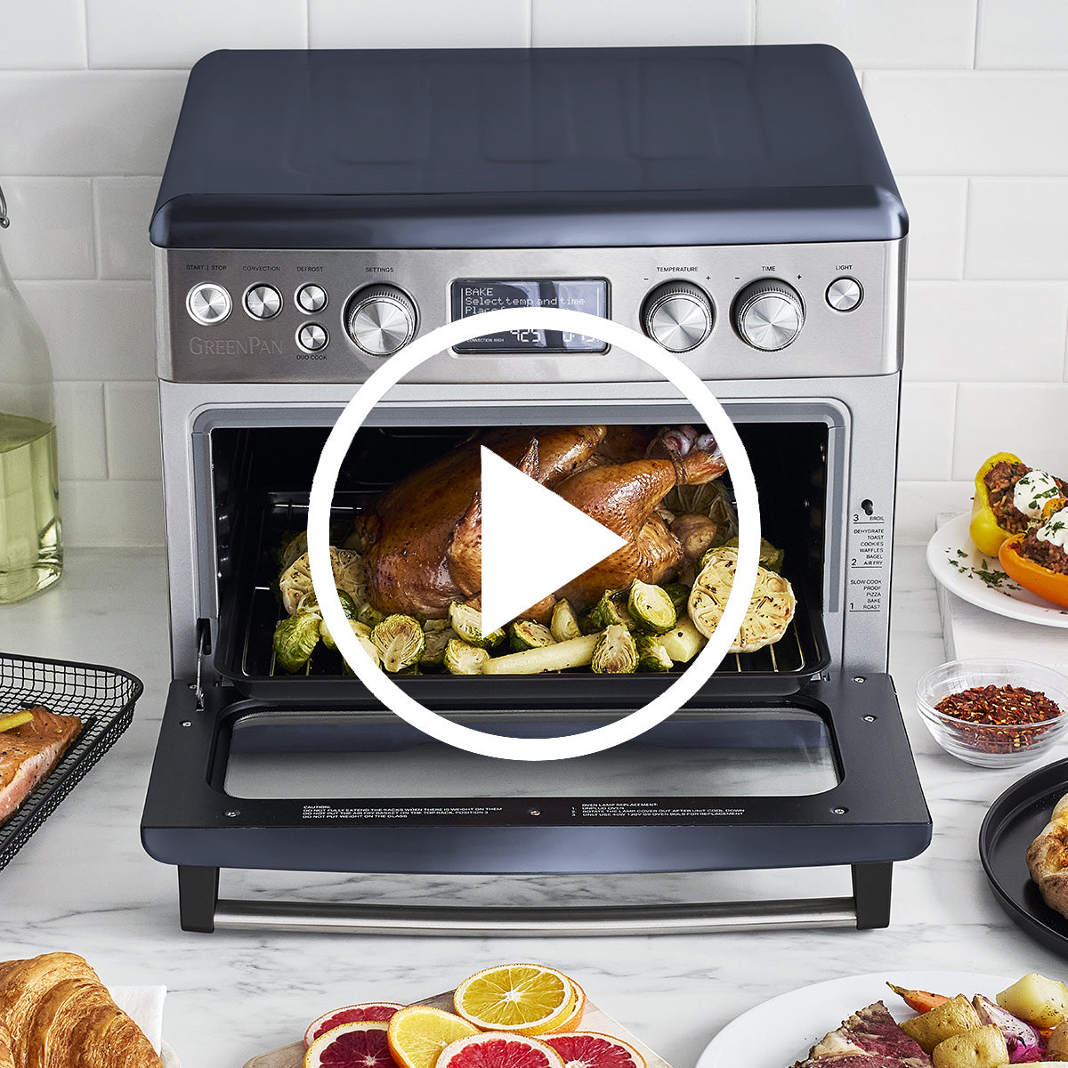 GreenPan PFAS-Free Nonstick 6-in-1 Air Fryer Toaster Oven