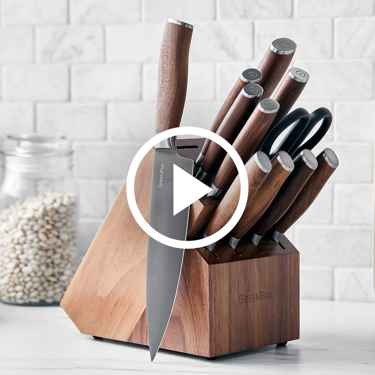 Video of premiere titanium cutlery with walnut handles