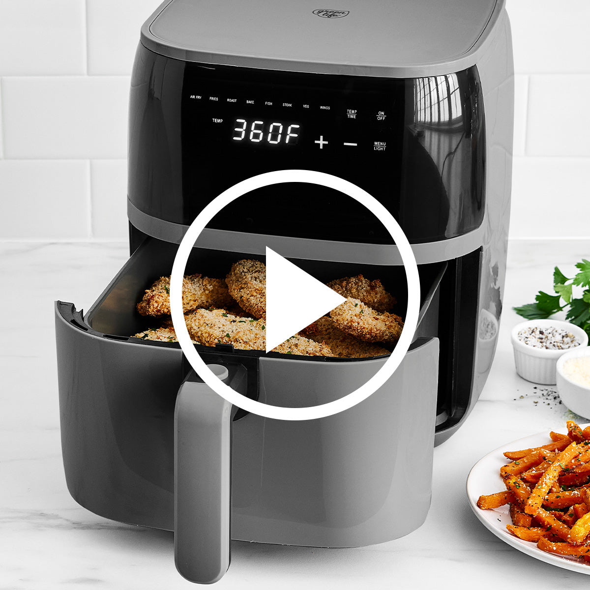 Video of GreenLife digital air fryer