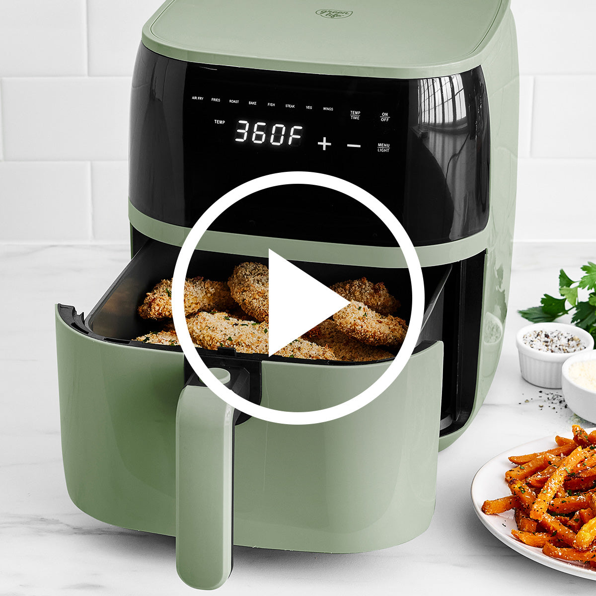 Video of GreenLife digital air fryer