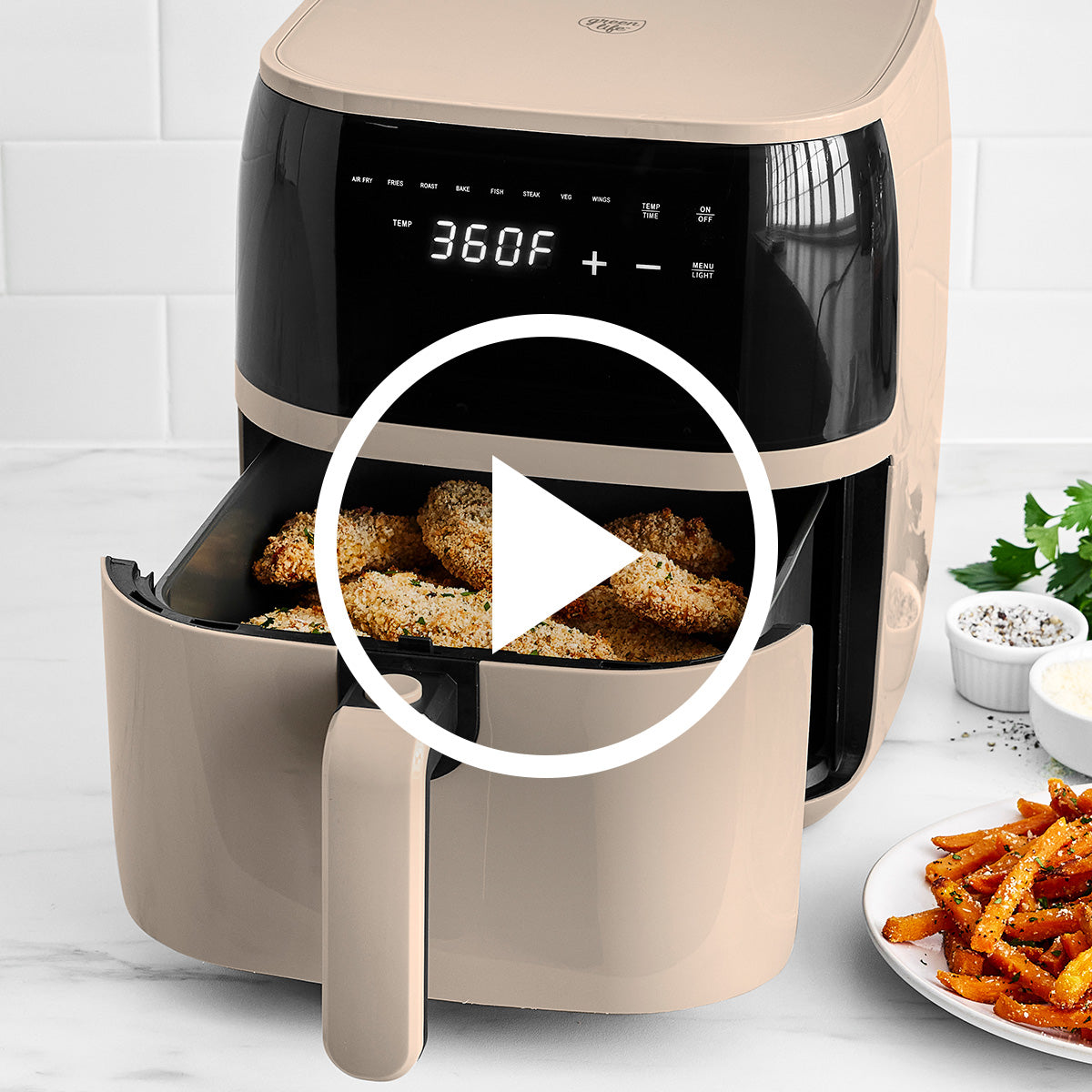 Video of GreenLife digital air fryer