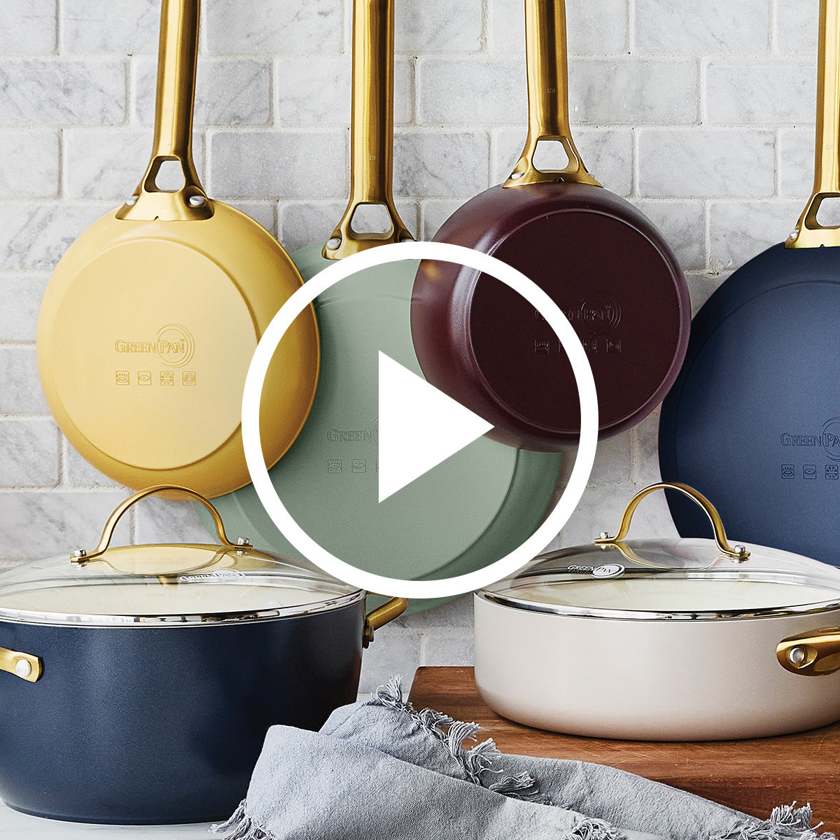  The Original Green pan 10 piece ceramic non-stick cookware set:  Home & Kitchen