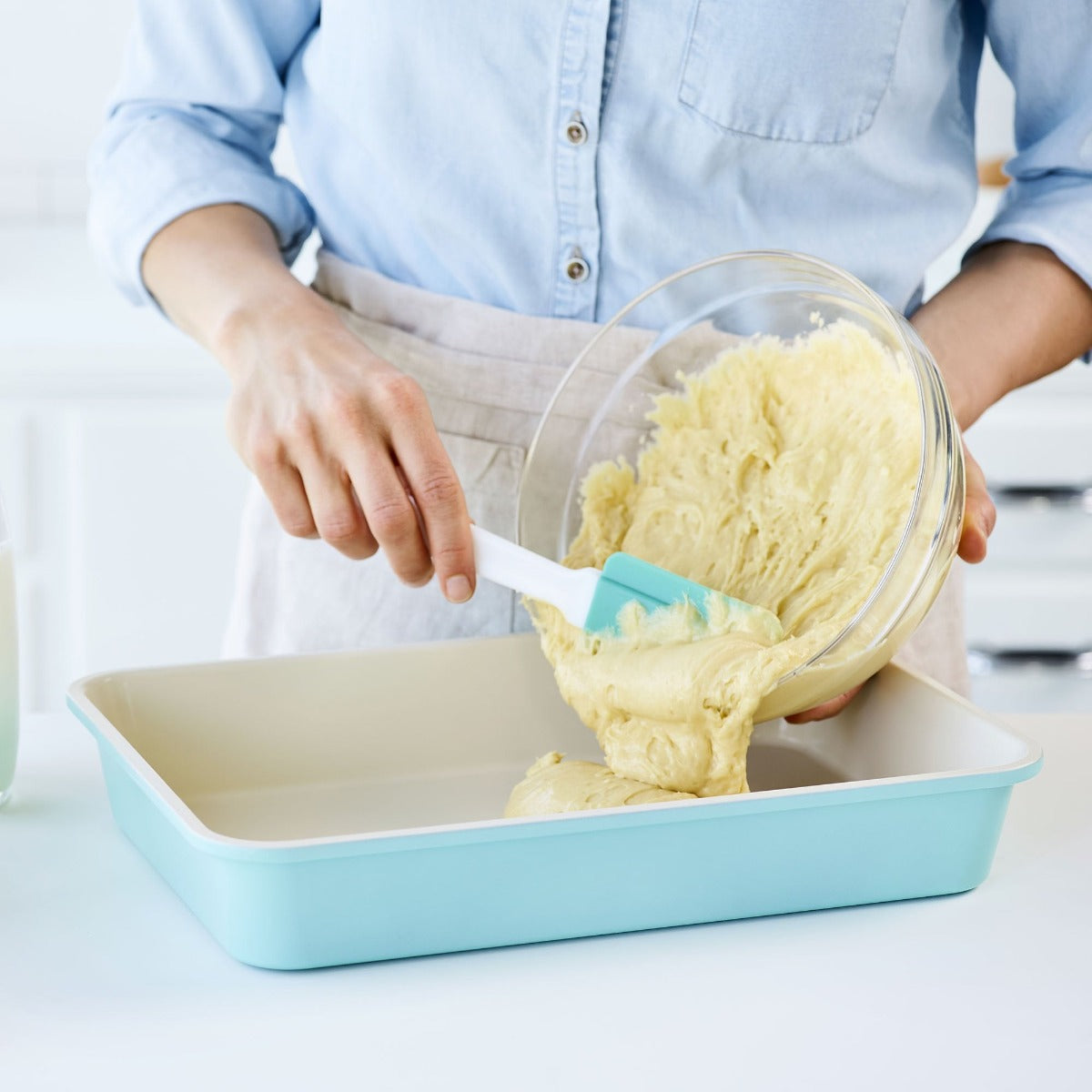 GreenLife Ceramic Nonstick Muffin Pan, Turquoise