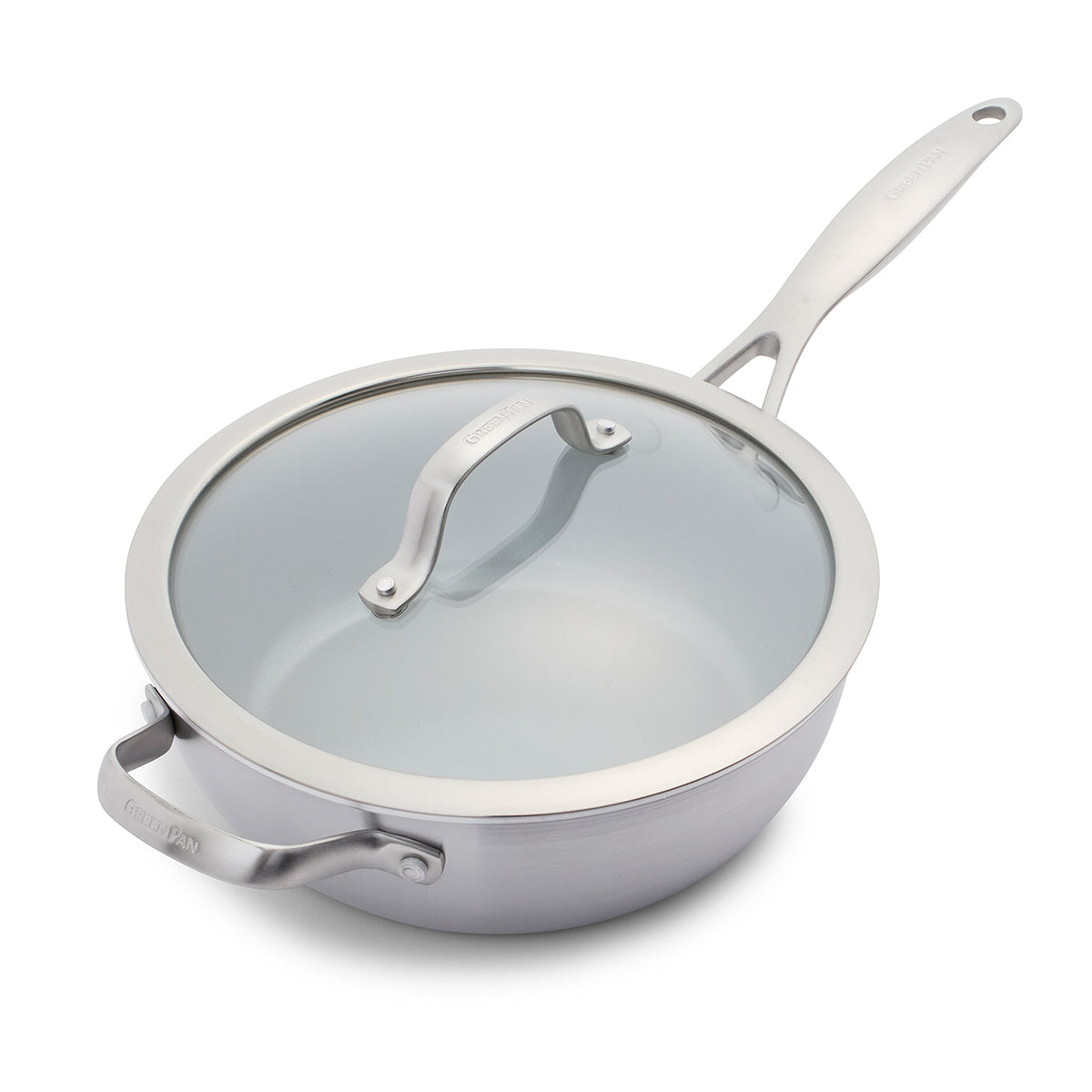 Venice Pro Ceramic Nonstick 3.5-Quart Chef's Pan with Lid and Helper Handle