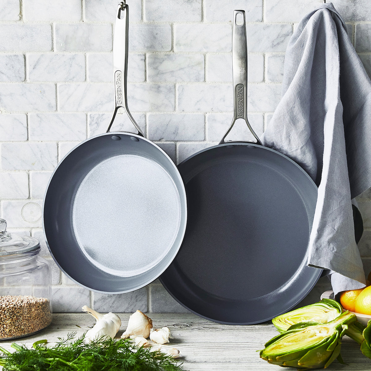 Paris Pro Ceramic Nonstick 10" and 12" Frypan Set