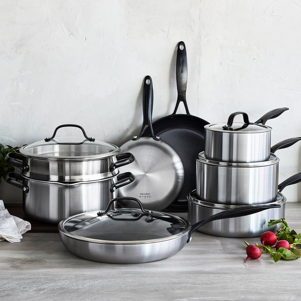 Venice Pro Noir Ceramic Nonstick 13-Piece Cookware Set