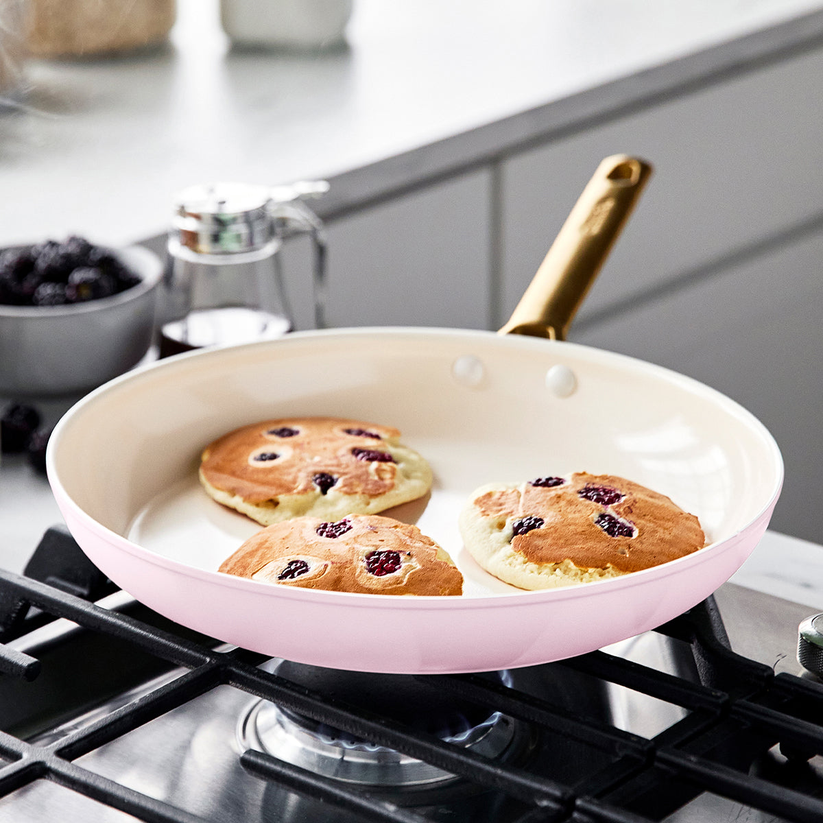 Pancake Maker Crepe Pan Non-Stick - Grey - Sautefrypan - Pancake Maker -  Granite - Geezy