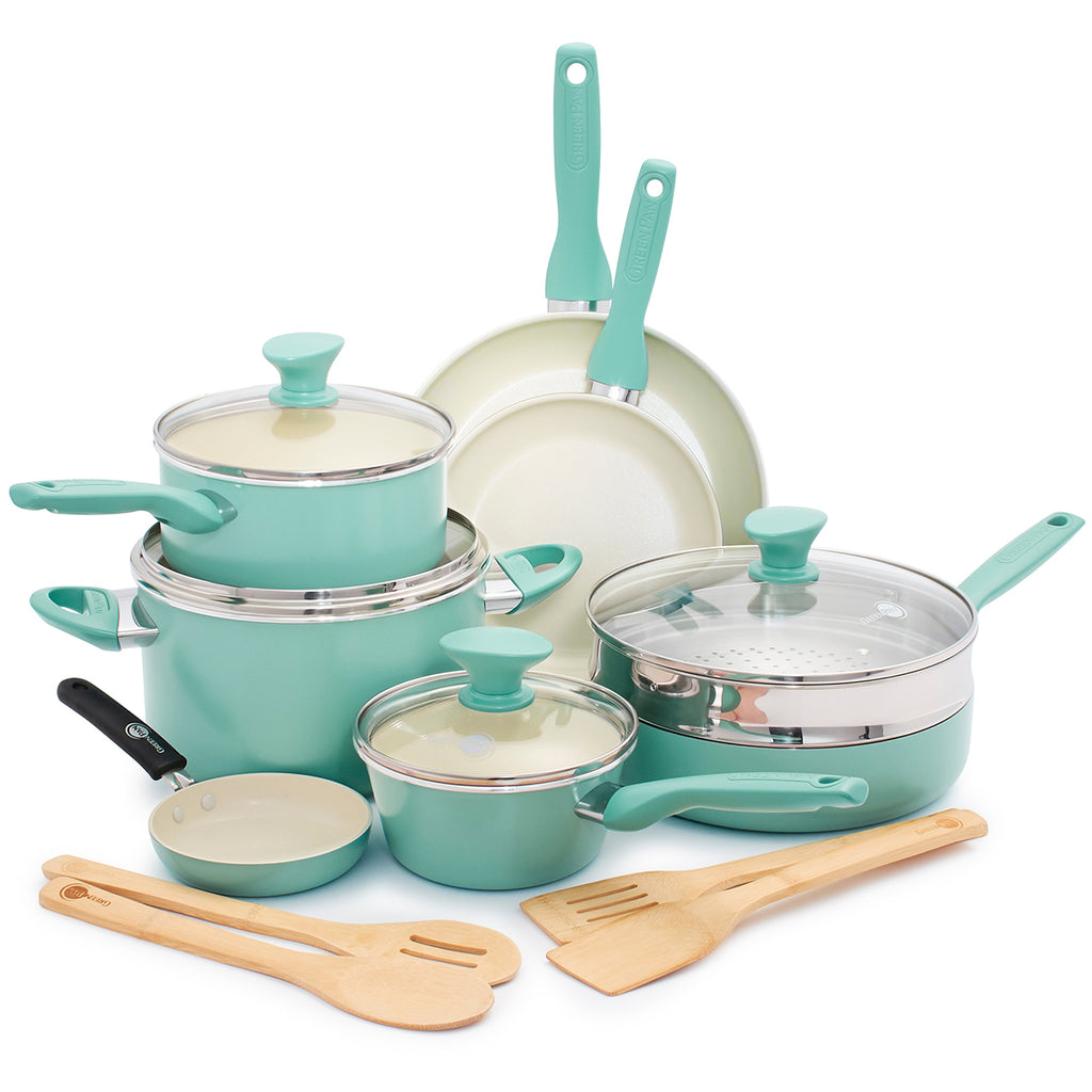 Cook N Home Pots and Pans Set Nonstick, 10 Piece Ceramic Kitchen Cookware  Sets, Nonstick Cooking Set with Saucepans, Frying Pans, Dutch Oven Pot with  Lids, Turquoise 