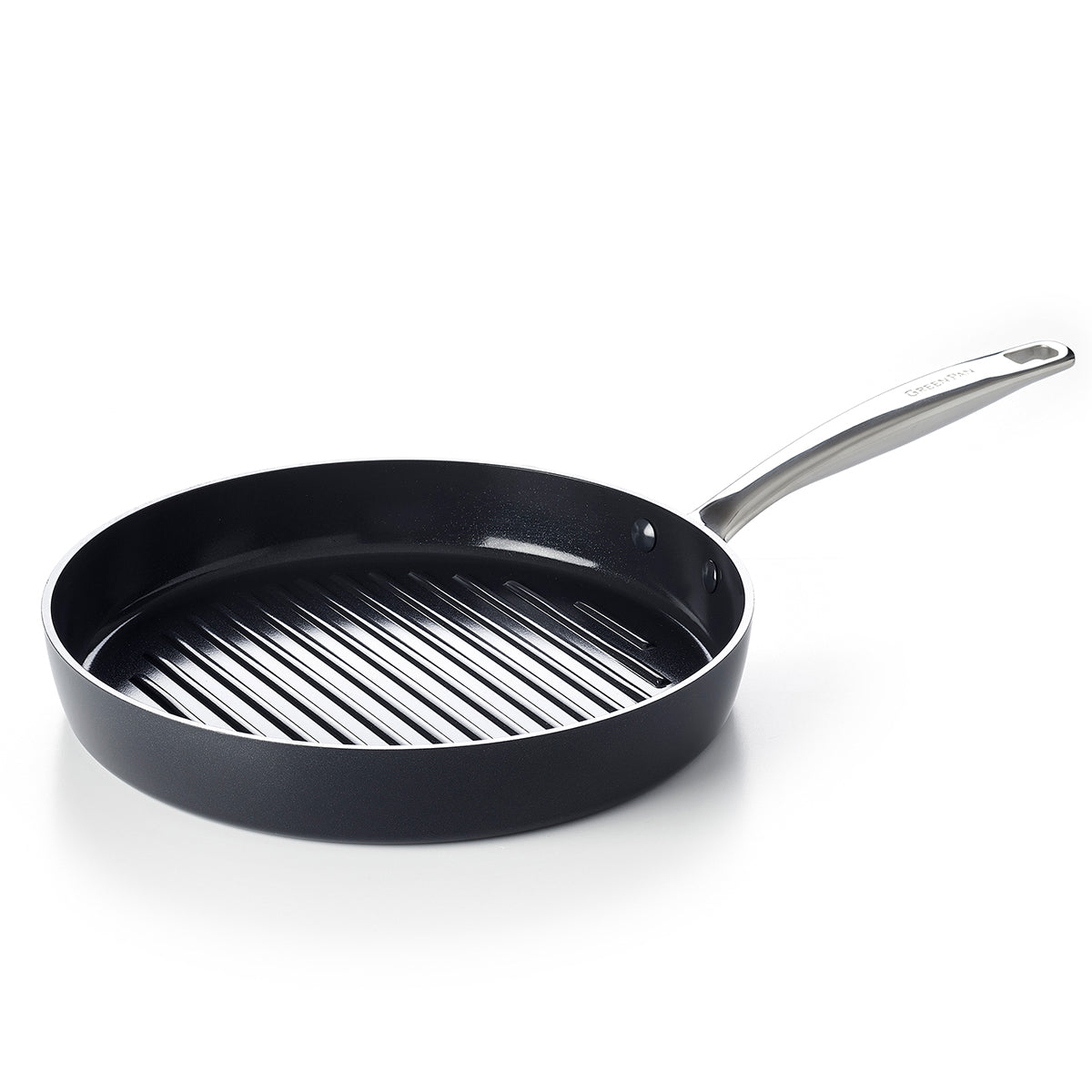 Chatham Black Ceramic Nonstick 11" Round Grill Pan