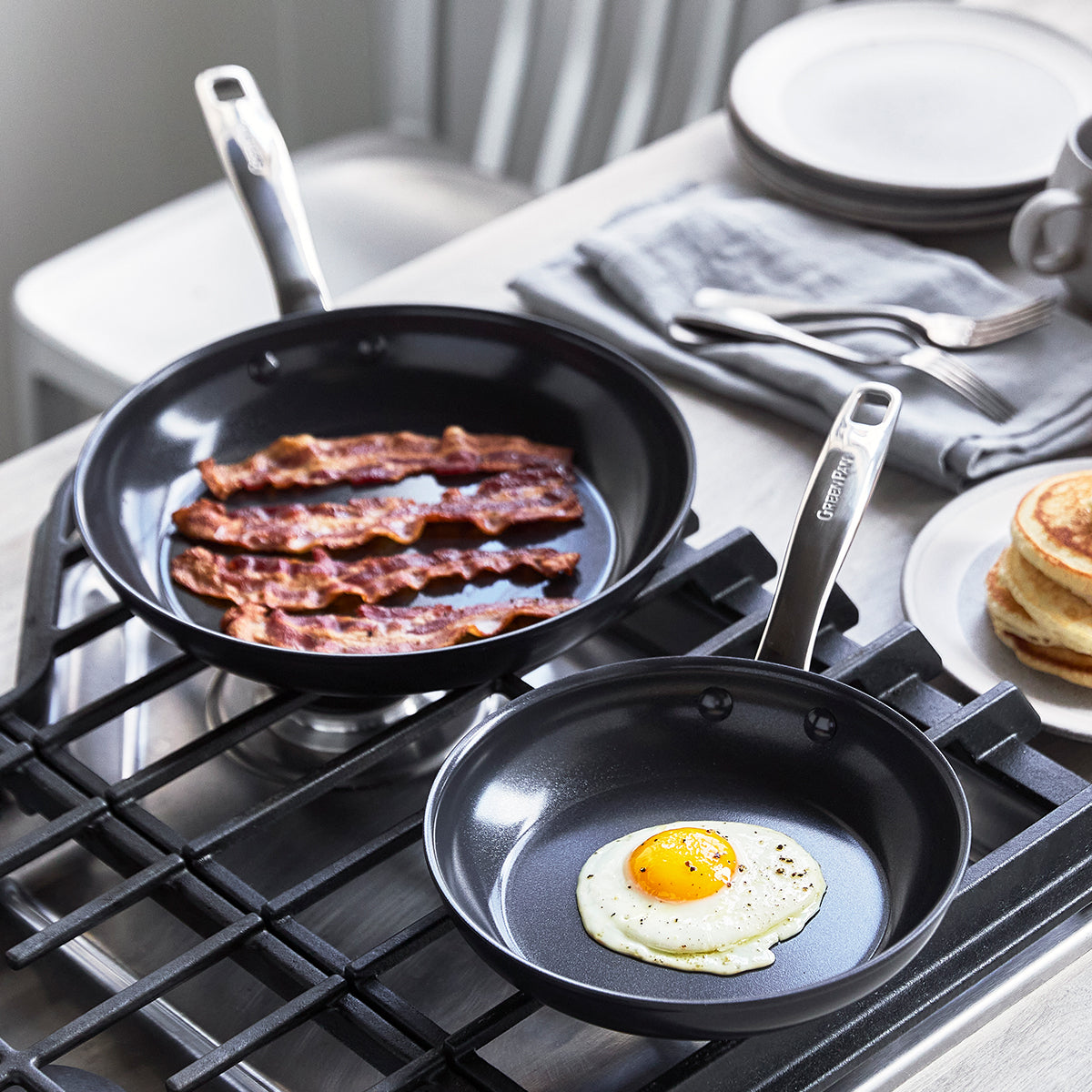 Chatham Black Ceramic Nonstick 8" and 10" Frypan Set