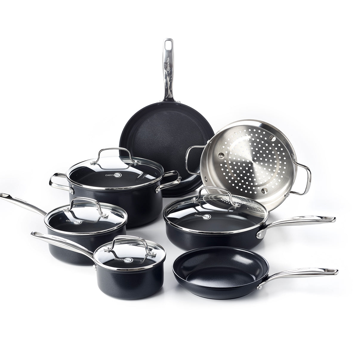 Chatham Black Ceramic Nonstick 11-Piece Cookware Set