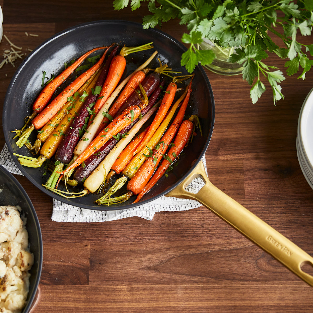 Reserve Ceramic Nonstick 10" and 12" Frypan Set | Black