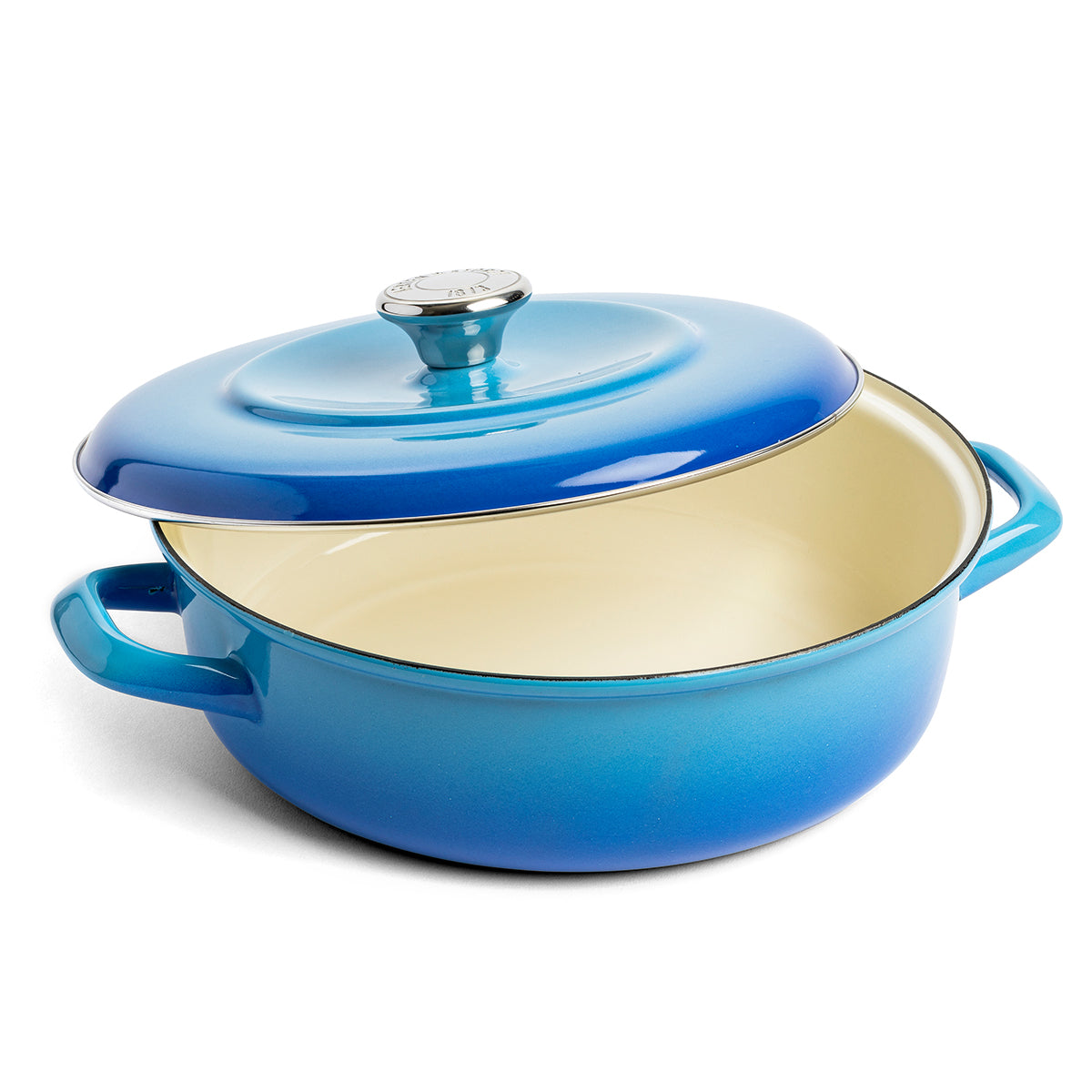 Merten & Storck Enameled Iron 1873 Braiser, 4-Quart | Azure Blue