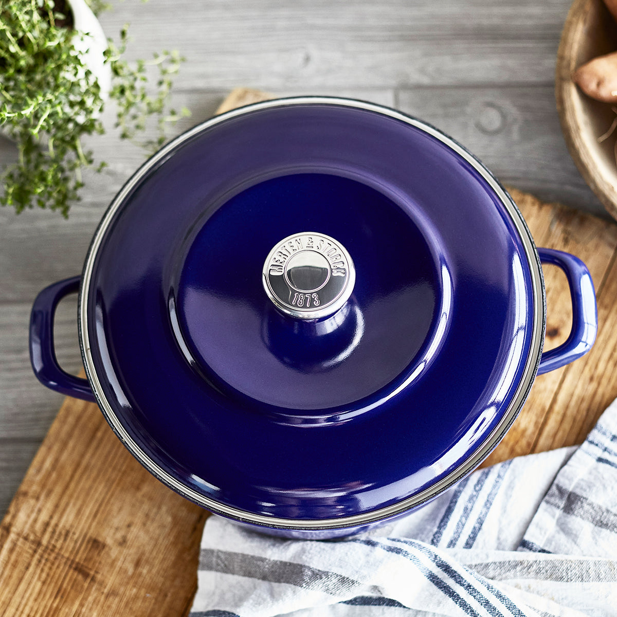 Merten & Storck Enameled Iron 1873 Dutch Oven, 5.3-Quart | Cobalt Blue