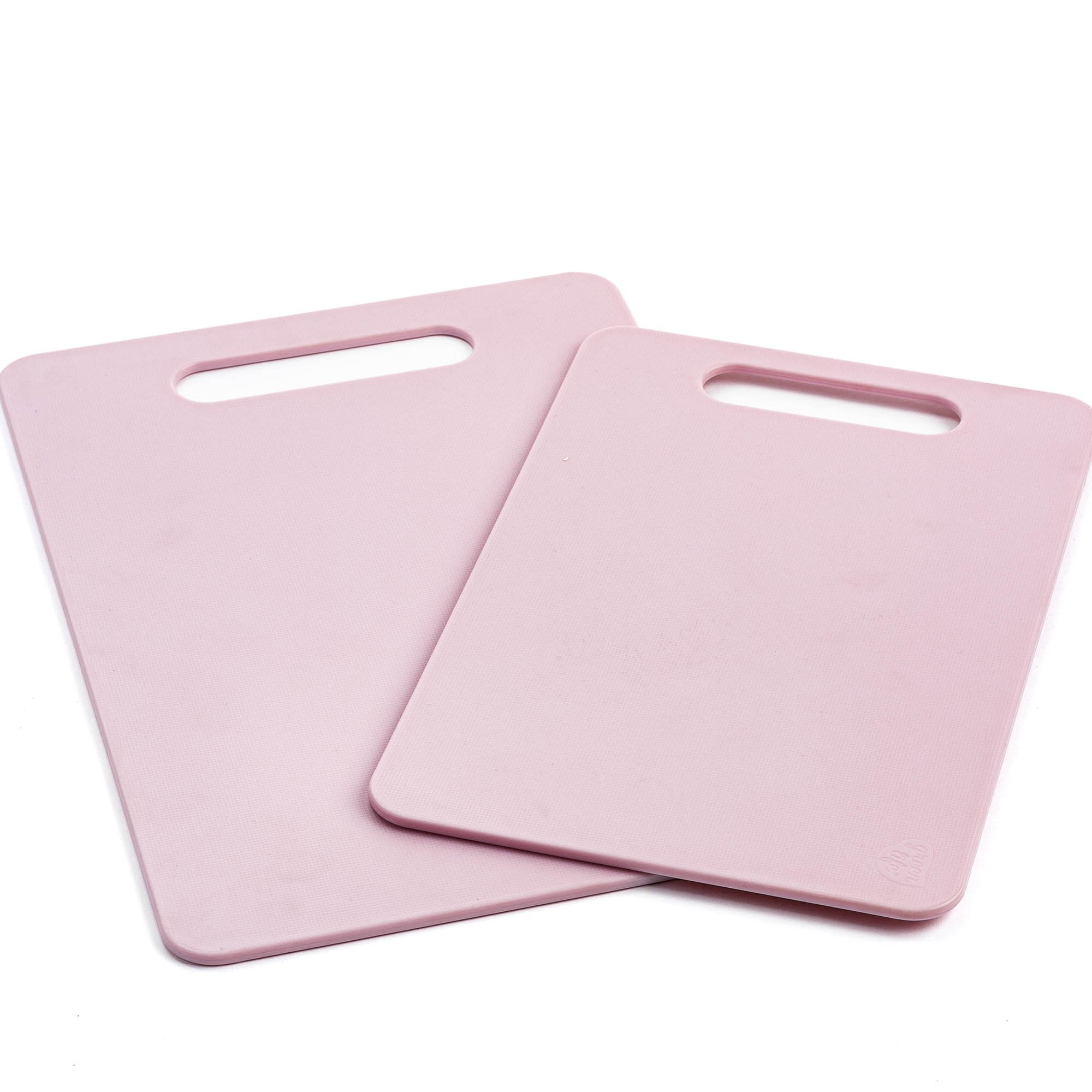 2 Piece Cutting Board Kitchen Set Dishwasher Safe Extra Durable Bright Pink