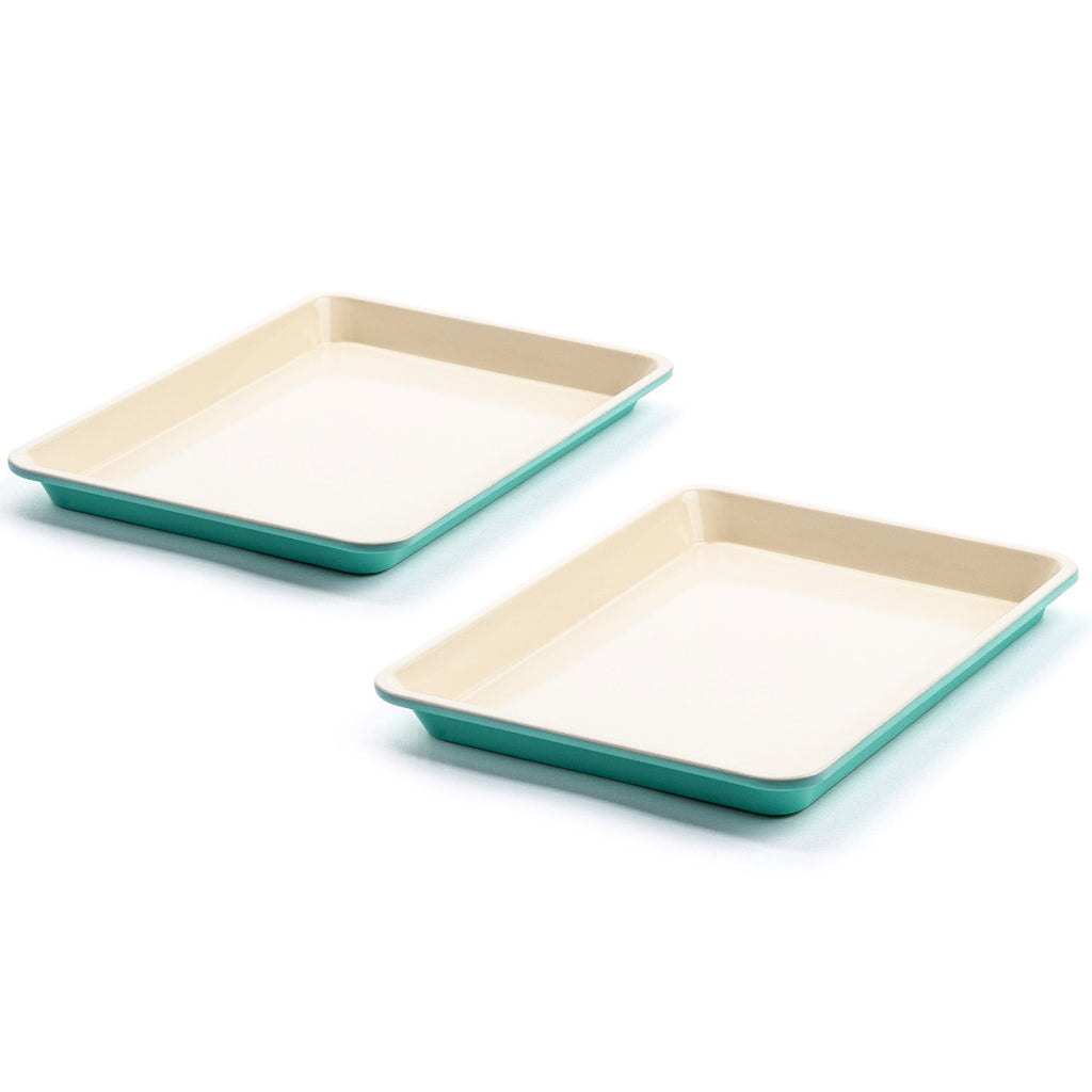 Ceramic NonStick Cookware Pots & Pans Kitchen Set, GreenLife 13 Piece  Turquoise