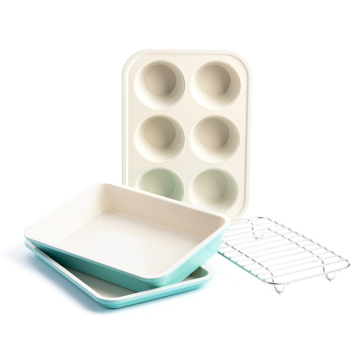 8-Piece Nonstick Stackable Bakeware Set Baking Tray Set W/ Non