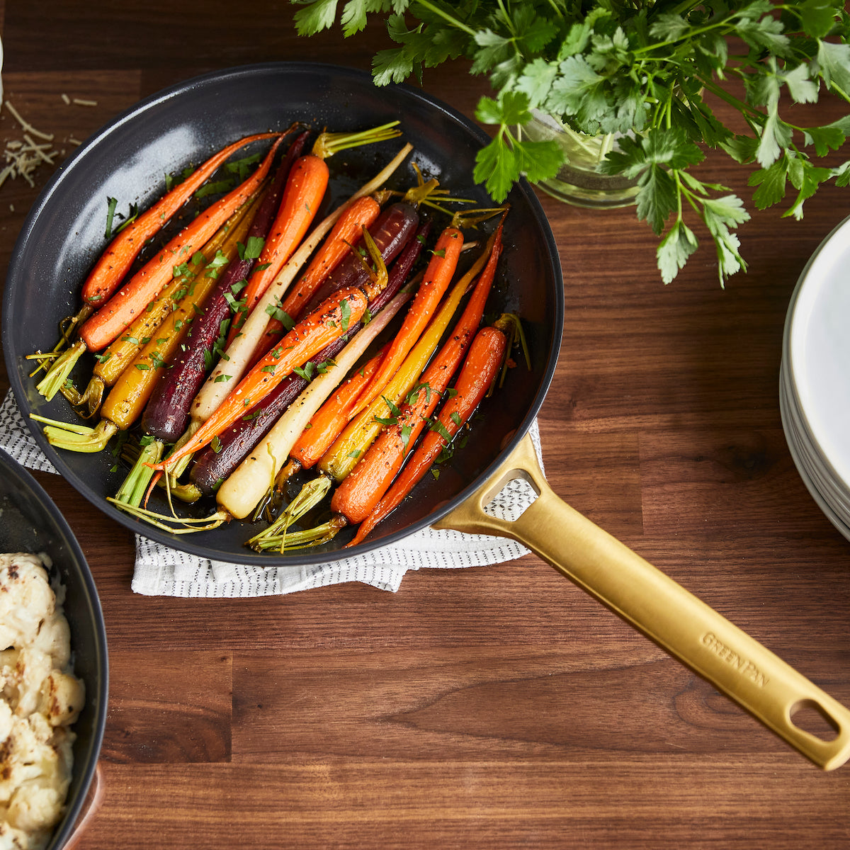 Reserve Ceramic Nonstick 8", 10" and 12" Frypan Set | Black