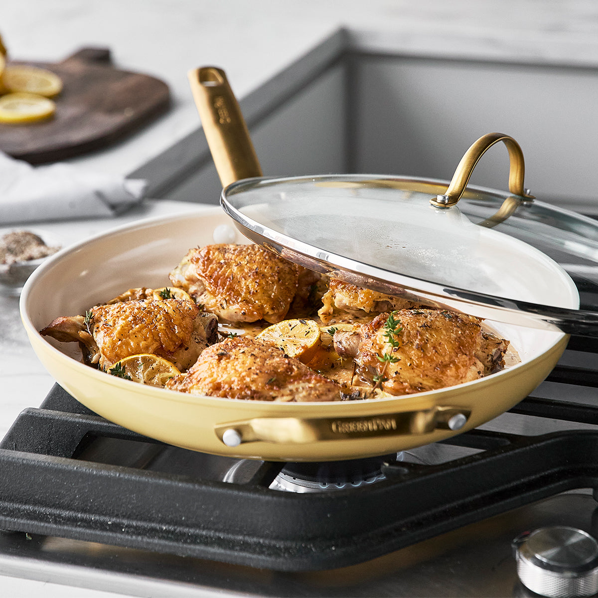 12 Skillet with Helper Handle & Cover
