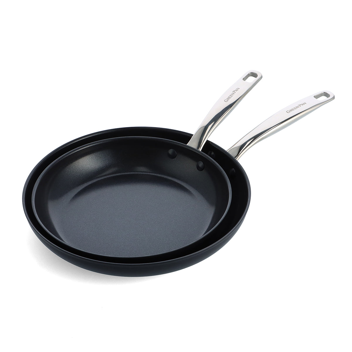 Chatham Black Ceramic Nonstick 10" and 12" Frypan Set