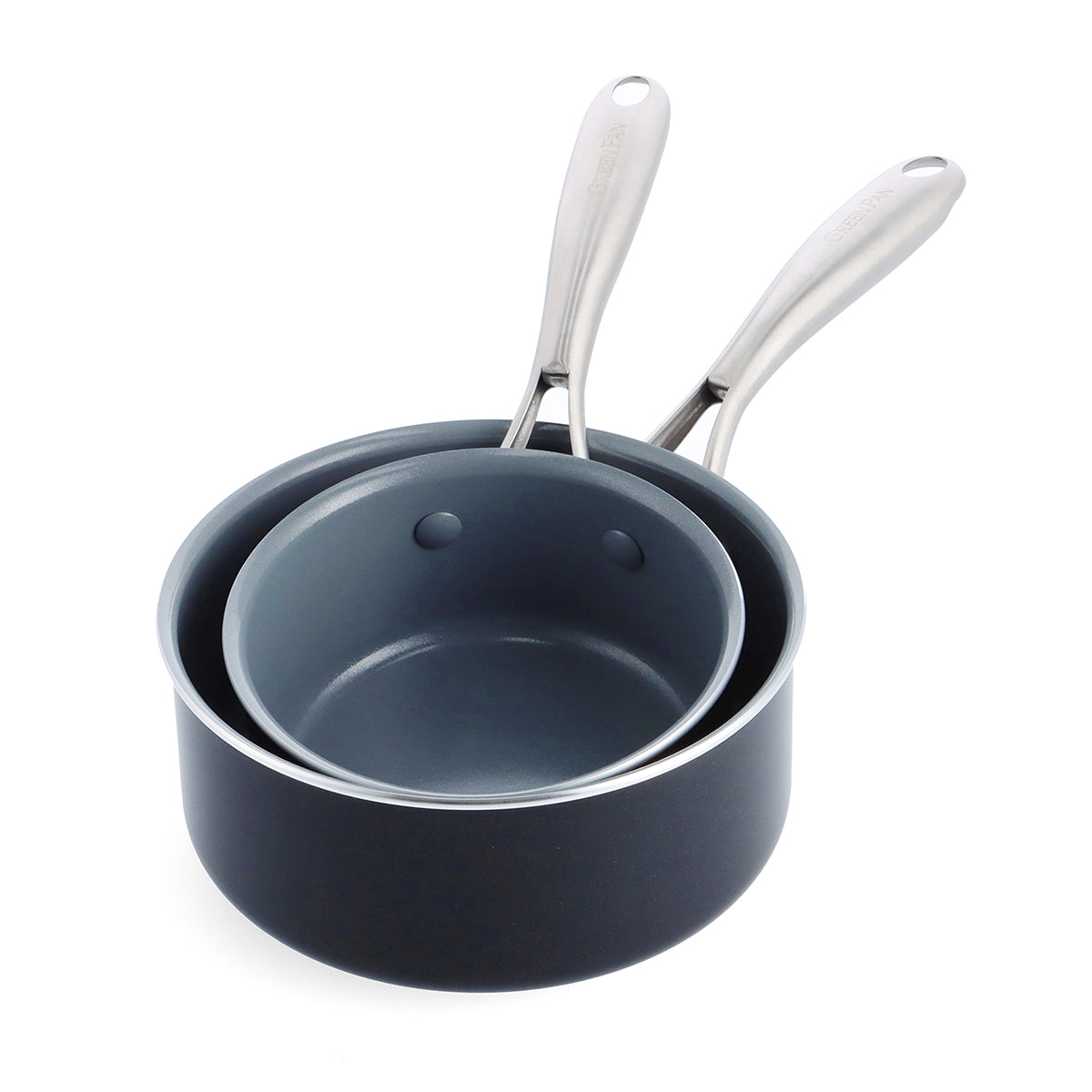 Swift Ceramic Nonstick 1-Quart and 2-Quart Saucepan Set