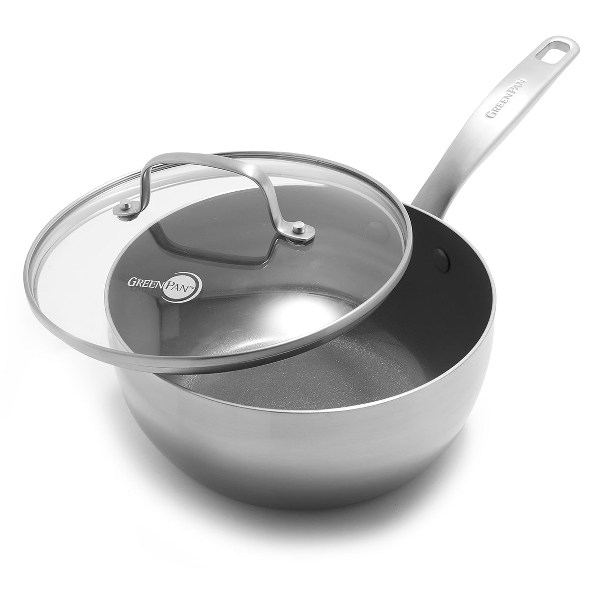 Better Chef 2-Quart Aluminum Saucepan With Glass Lid - Gray, Non