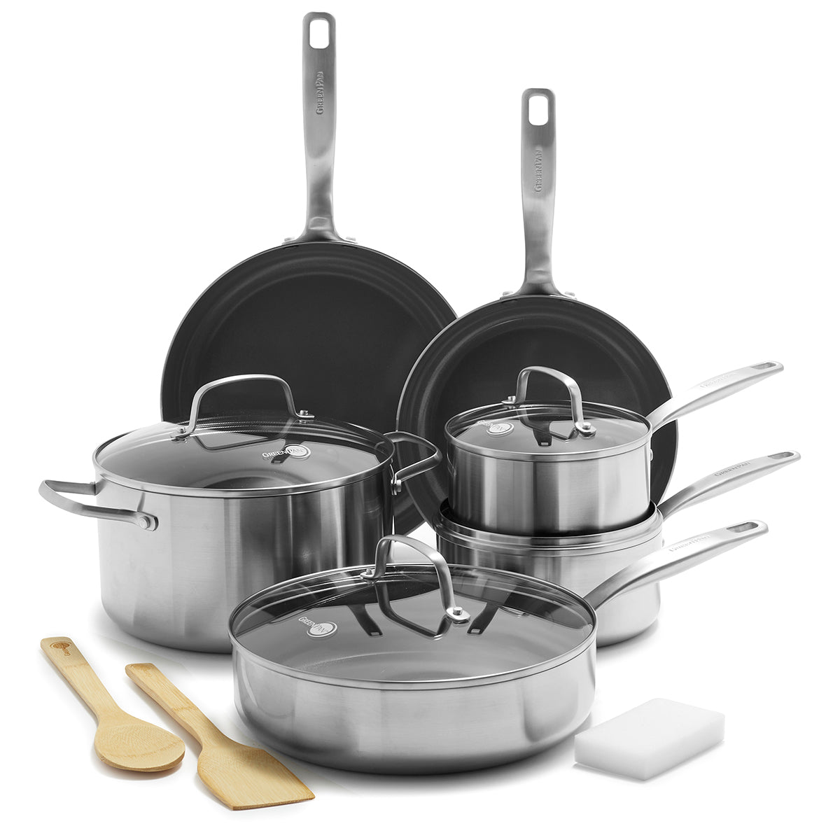 Pots & Pans 12 Pc Aluminum Nonstick Cookware Set