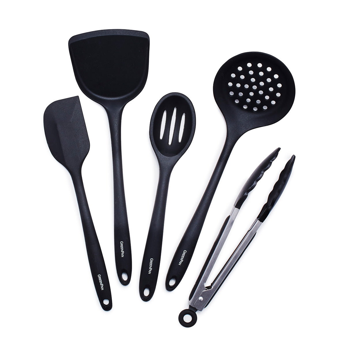 Healthy Non-Toxic PFAS Free Cookware - Platinum Silicone Tools 3-Piece Utensil Set by GreenPan