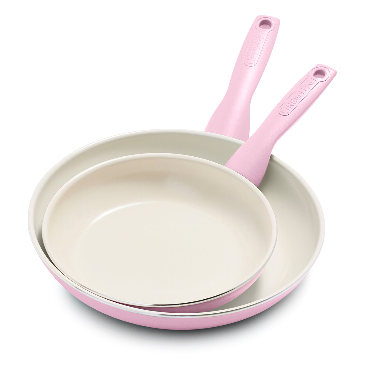 Nonstick Frying Pan Set with Lid, 8 9.5 and 11 Non stick Frying Pan Set,  Pink Pan Frying Pan Skillet Set Omelette Pan Healthy Stone Cookware, PFOA
