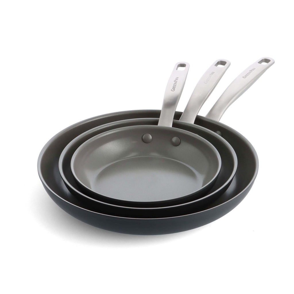 Reserve Ceramic Nonstick 8, 10, & 12 Frypan Set - Matte Black - The  Fancy Frog Boutique