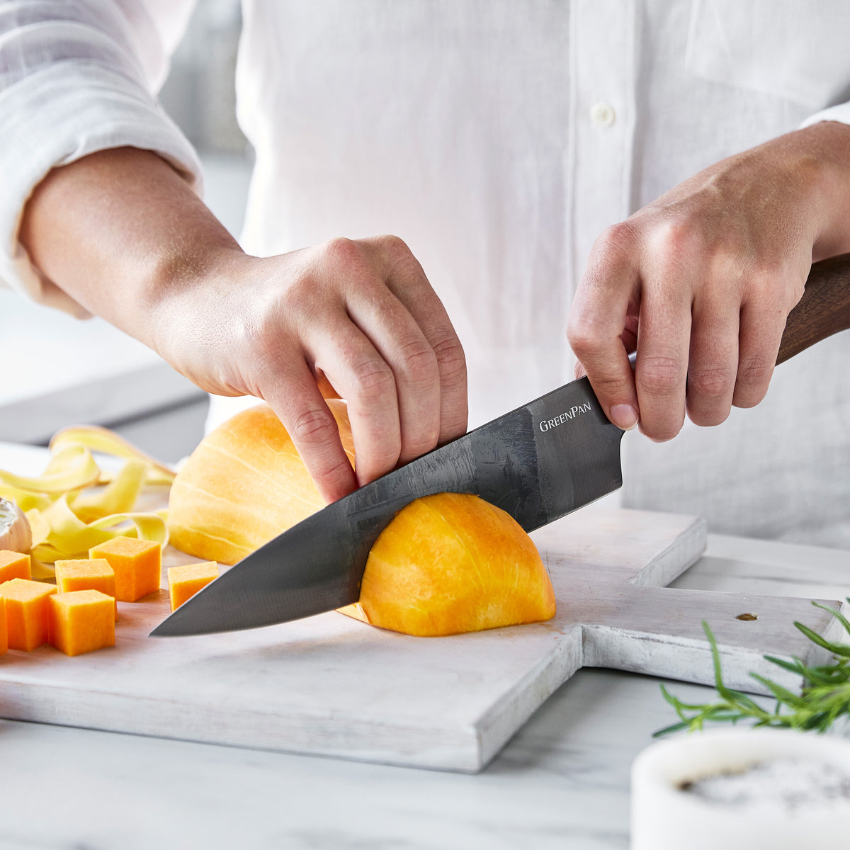 Premiere Titanium Cutlery 8" Chef's Knife with Walnut Handle