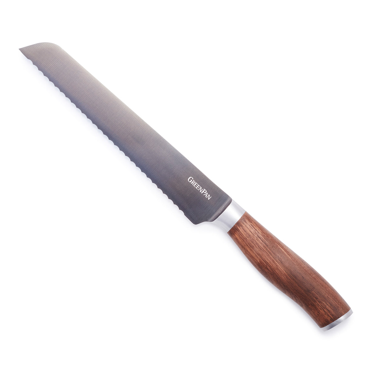 Premiere Titanium Cutlery 8" Bread Knife with Walnut Handle