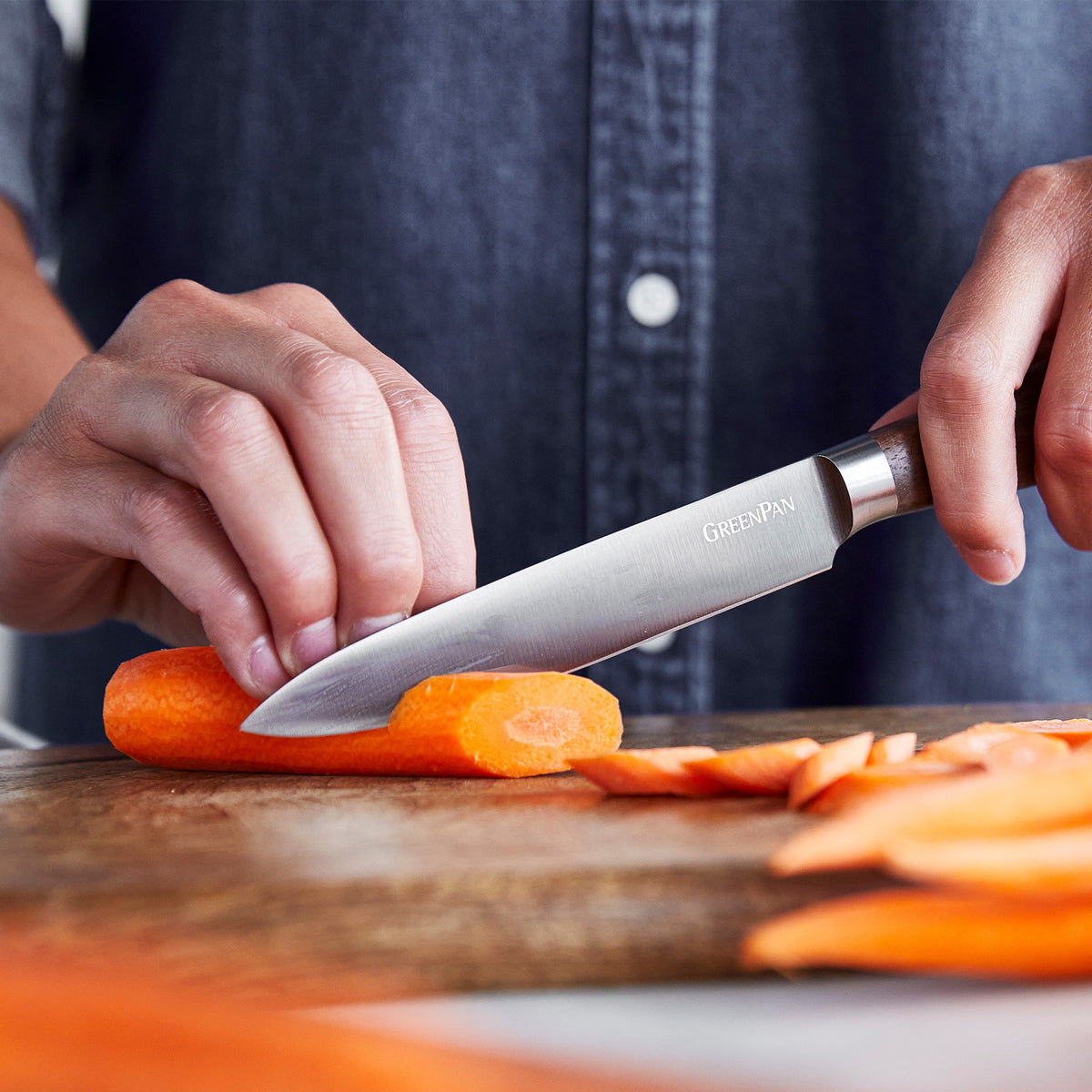 Premiere Titanium Cutlery 5" Utility Knife with Walnut Handle