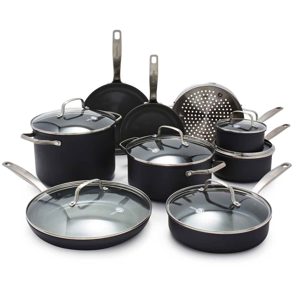 GreenPan Chatham Stainless Steel Nonstick 12-Piece Cookware Set