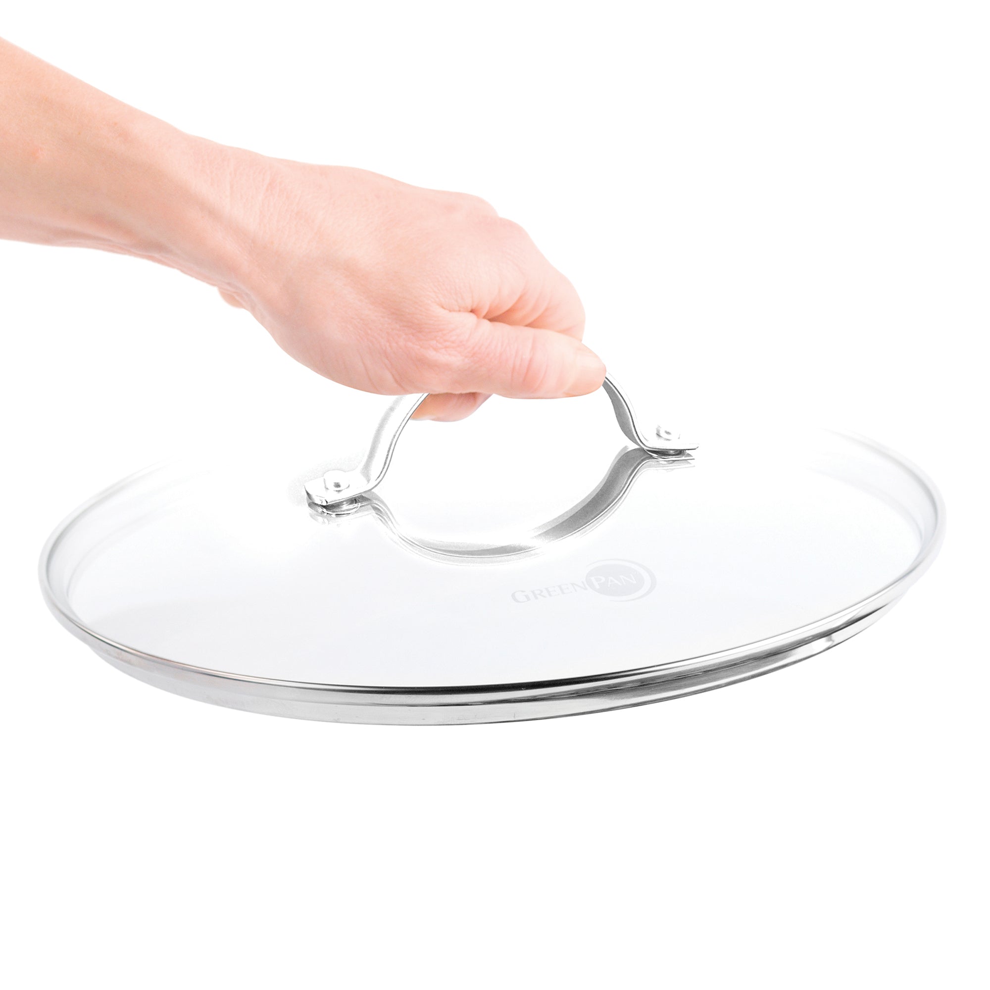  GreenPan Glass Lid with Stainless Steel Handle, 12, Silver :  Everything Else