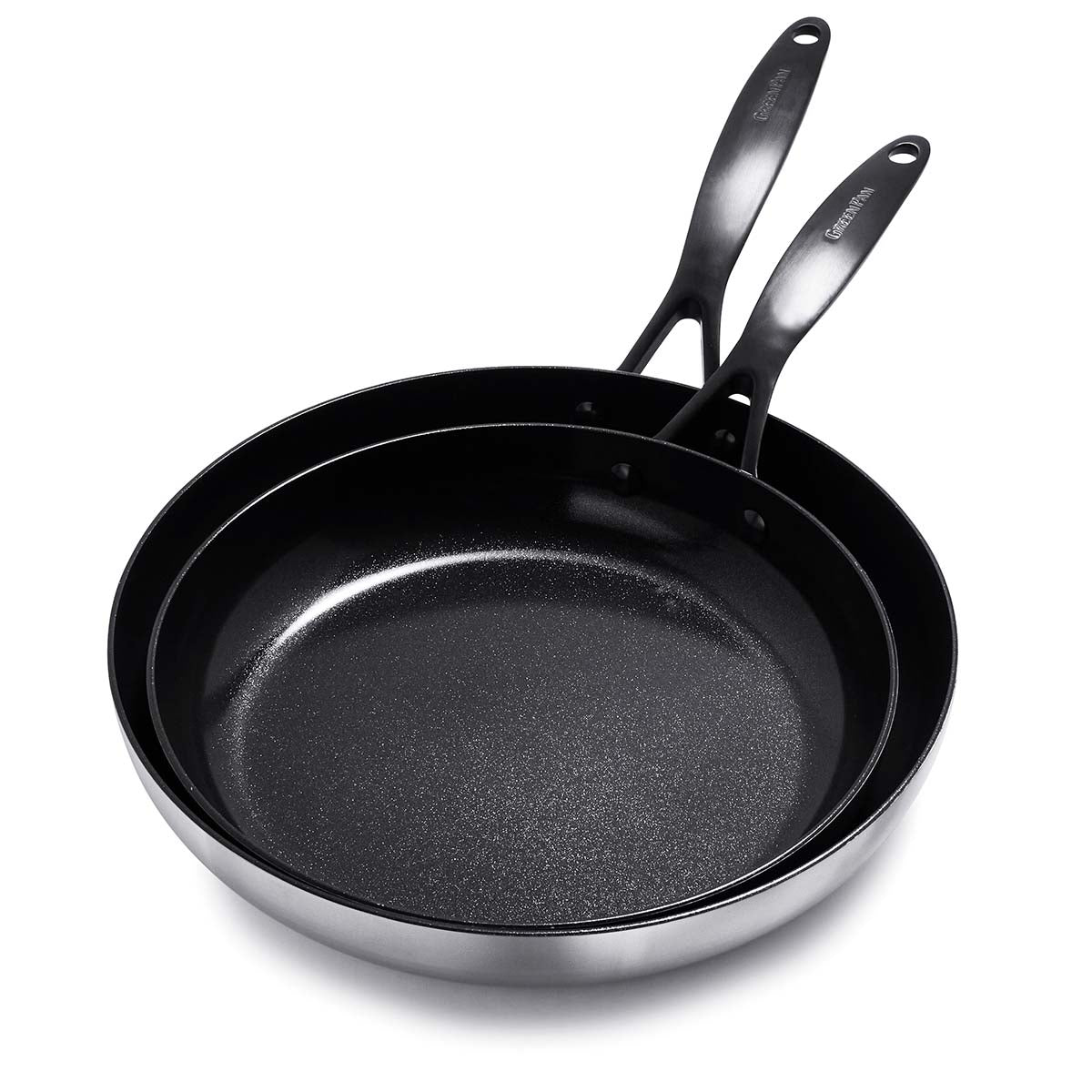 Venice Pro Noir Ceramic Nonstick 10" and 12" Frypan Set