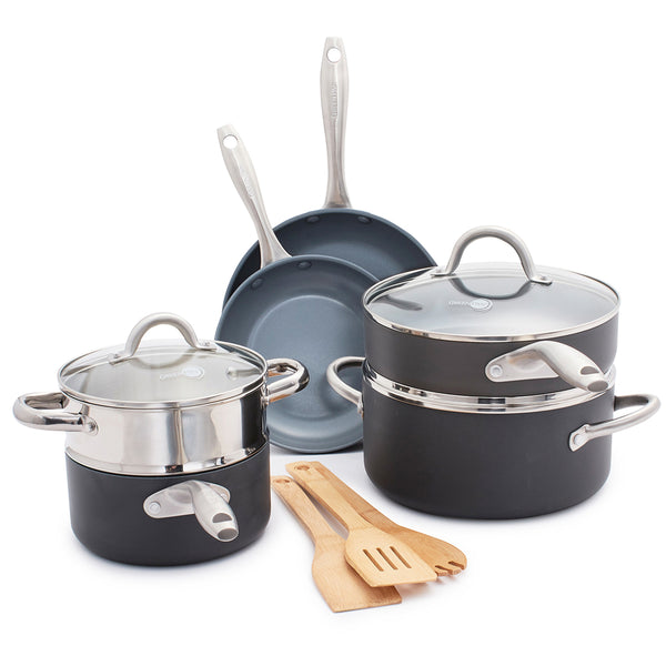 GreenPan Lima Ceramic Non-Stick Cookware Set, 18pc - On Sale - Bed Bath &  Beyond - 32073234