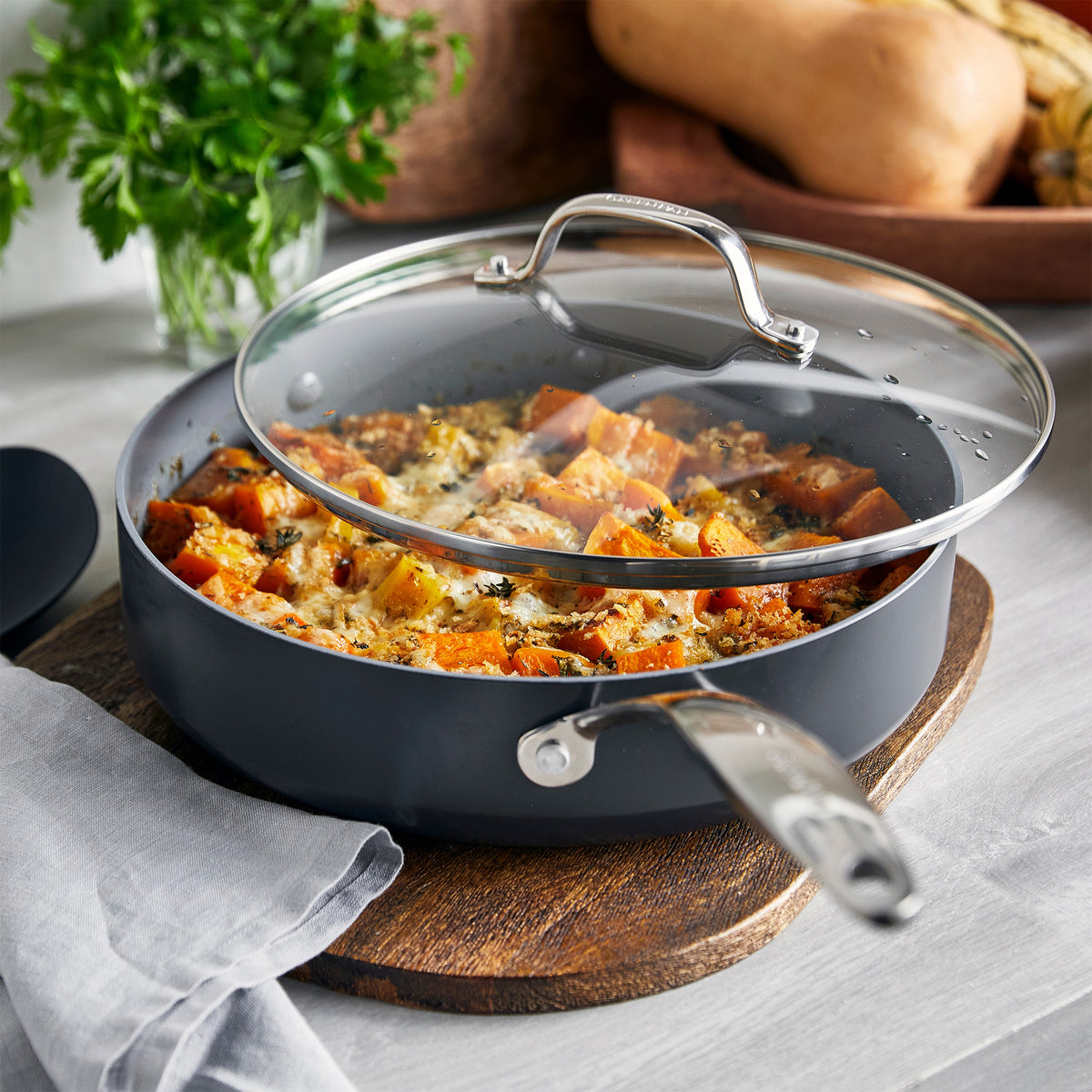 Valencia Pro Ceramic Nonstick 4.5-Quart Sauté Pan with Lid