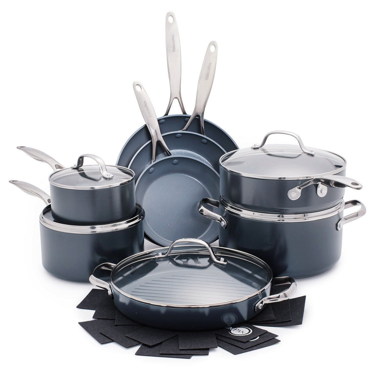 Essentials Hard Anodized Nonstick Cookware Set, 13-piece