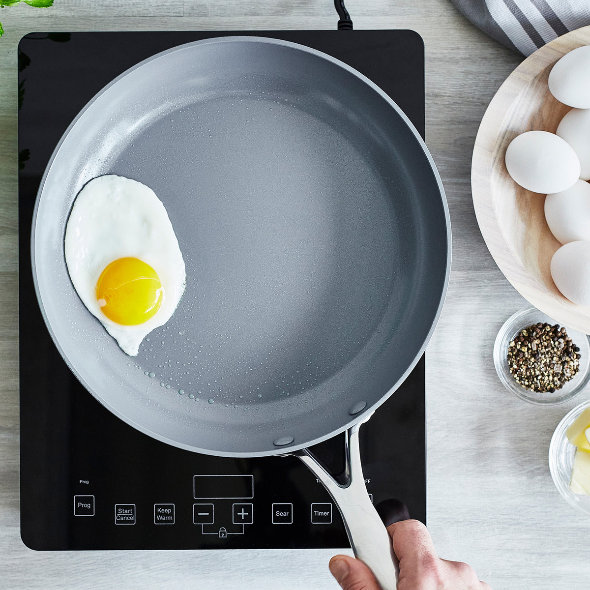 3 Pieces Eggs Casserole | Nonstick Mini Frying Pans with Lid | Papilla's Best Cookware