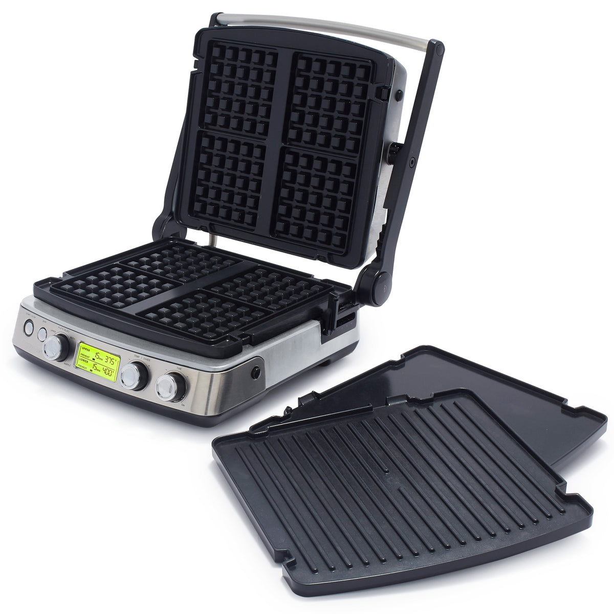 Total Chef 4-in-1 Waffle Maker, Indoor Grill, Sandwich Maker, Panini Press,  Electric Griddle, Toaster, Removable Non-Stick Cast Iron Plates, Perfect  for Grilled… in 2023