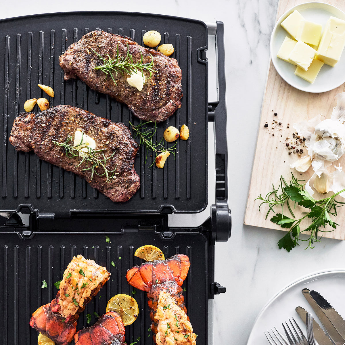 Elite Multi Grill, Griddle & Waffle Maker | Premiere Stainless Steel