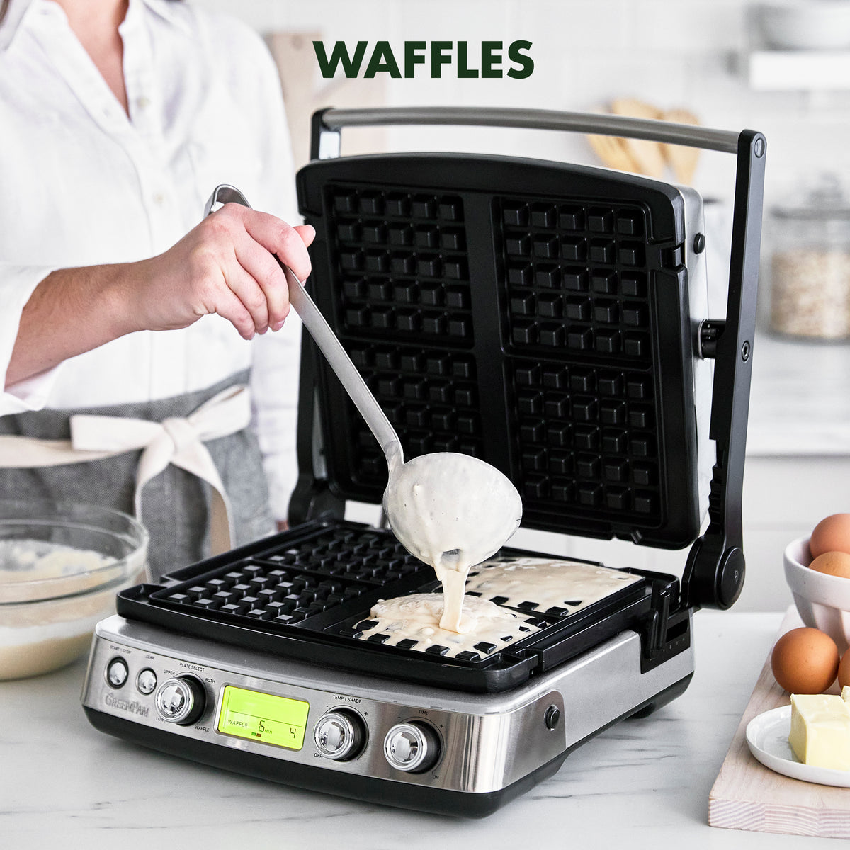 Elite Multi Grill, Griddle & Waffle Maker | Premiere Stainless Steel